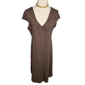 Toad & Co. Horny toad Rosmarie geometric print dress brown size medium M